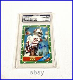 1986 Topps Jerry Rice True Rookie Autograph card PSA Authentic Signed 49ers Auto