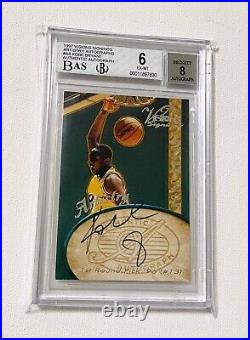 1996-1997 Kobe Bryant Score Board Visions Rookie BGS 8 Auto SP Lakers Signed