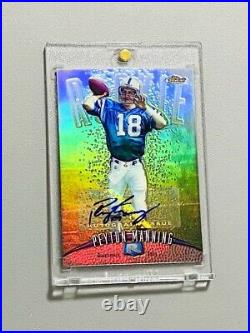 1998 Topps Finest Refractor Peyton Manning Rookie Auto 1/1 Sp Autograph