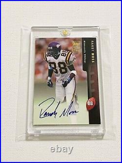 1998 Topps Randy Moss Rookie Autograph Gorgeous Blue Ink Auto SP Signed RC