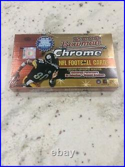 (1) 2000 Bowman Chrome Football Sealed Hobby Box 24 Packs Tom Brady Refractor