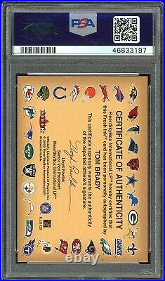 2000 Fleer Autographics Tom Brady Rookie Auto Signed RC Card Certified PSA 7