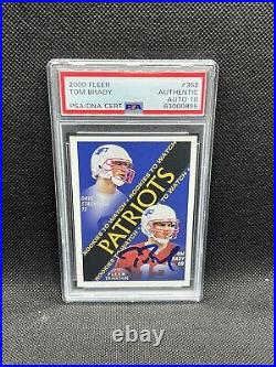 2000 Fleer Tradition Tom Brady #352 Autograph PSA/DNA Auto 10 Rookie RC Patriots