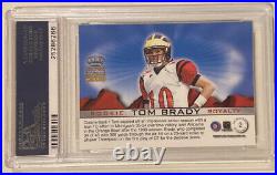 2000 Pacific Crown Royale TOM BRADY Signed Rookie Football Card PSA/DNA 10