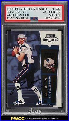 2000 Playoff Contenders Tom Brady ROOKIE RC PSA/DNA 9 AUTO #144 PSA AUTH