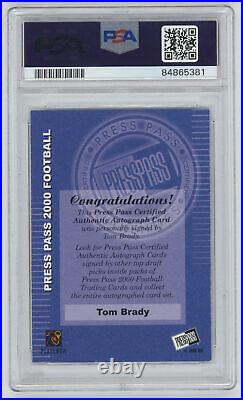 2000 Press Pass Autograph Tom Brady Auto Rookie Card PSA 8/10 688946