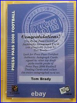 2000 Press Pass Tom Brady Rc Auto Psa 9 Mint Rookie of a true GOAT