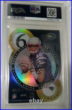 2000 Tom Brady Contenders Round Numbers Gold Refractor Auto 49/60 Extremely Rare