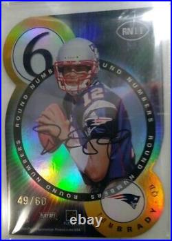 2000 Tom Brady Contenders Round Numbers Gold Refractor Auto 49/60 Extremely Rare