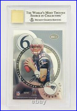 2000 Tom Brady Playoff Contenders BGS NM+ Auto 10! Round Numbers Rookie Card
