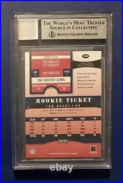 2000 Tom Brady Playoff Contenders Rookie Ticket BGS 10 Auto Authentic Altered