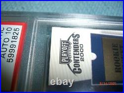 2000 Tom Brady Playoff Contenders Rookie Ticket Psa Dna Authentic Auto 10