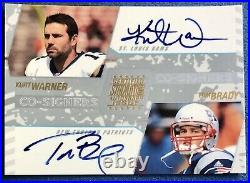 2002 Topps Stadium Club Co-Signers Tom Brady & Kurt Warner Dual Autograph, Auto