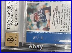 2004 Leaf Certified Materials Tom Brady Blue Mirror Auto /15 BGS 9 Color Match