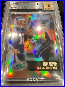 2004 Tom Brady E-topps Autograph'02 E-topps #/155 Bgs 9 Auto 9 On Card Goat