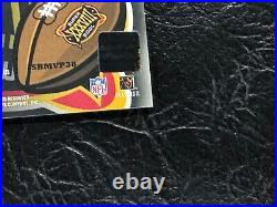 2004 Topps Super Bowl XXXVIII Tom Brady MVP Game Used Ball and On Card Auto