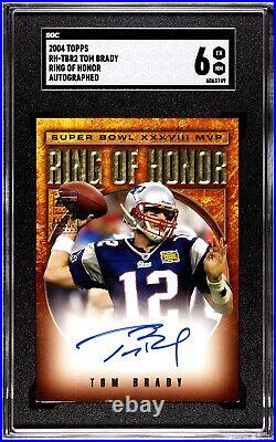 2004 Topps TOM BRADY Ring of Honor AUTO ON CARD #TBR2 SGC 6 EX/NM Condition