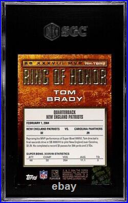 2004 Topps TOM BRADY Ring of Honor AUTO ON CARD #TBR2 SGC 6 EX/NM Condition