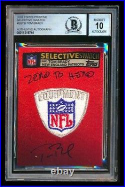2005 Topps Pristine Tom Brady NFL Shield Logo Patch #1/1 Rare Inscription Auto