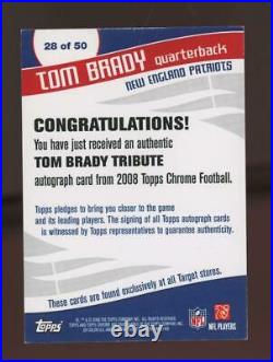 2006 Topps Chrome Tribute Refractor Tom Brady Auto Autograph
