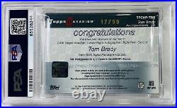 2006 Topps Paradigm Tom Brady Autograph Die Cut Jersey #17/99 PSA 8 Pop 1