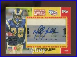 2007 Topps TX Exclusive Super Bowl Ticket Stub Tom Brady 04/10 Auto Autograph