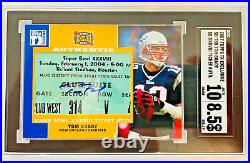 2007 Topps TX TOM BRADY Super Bowl XXXVIII Ticket Autograph SGC 8.5 with 10 Auto