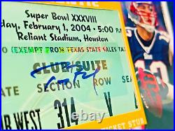 2007 Topps TX TOM BRADY Super Bowl XXXVIII Ticket Autograph SGC 8.5 with 10 Auto