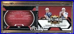 2008 Topps Tom Brady / Peyton Manning Dual Autograph Patch/jersey #ed /4 Made