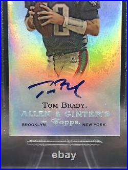 2008 e-Topps Allen & Ginter Super Bowl Champions Tom Brady #4 On Card Auto /50