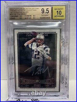 2014 TOPPS MUSEUM COLLECTION TOM BRADY FRAMED AUTO SILVER 1/25 BGS 9.5 Auto 10