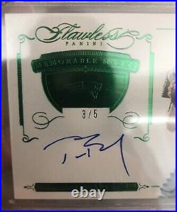 2015 Panini Flawless Autograph Tom Brady Emerald /5 BGS 9.5 Auto 10 Pop 1