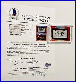 2016 Kobe Bryant Shaquille ONeal Dual Autograph Leaf Signed SP # 1/1 BGS Auto