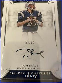 2016 Tom Brady High End National Treasures 5/10 Graded 9.5 and 10 on Card Auto