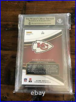 2017 Patrick Mahomes Select Rc Field Level Rookie Card Bgs 9.5 Gem Mint