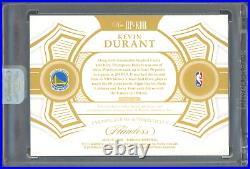 2018 Flawless GOLD Jersey PATCH Logo Auto /10 KEVIN DURANT Prizm Immaculate MINT