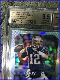 2018 Honors Recollection 2015 Prizm Silver Tom Brady (9.5). On Card Auto(10) 3/5