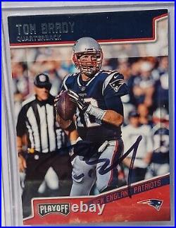 2018 Panini Playoff Football Tom Brady Patriots Autographed signed Card COA NFL