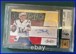 2018 Tom Brady Autograph Absolute Iconic Ink #6 Bgs 9 Auto 10