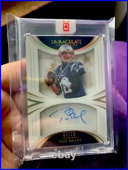 2018 immaculate collection Tom Brady Auto 4/10? On Card Signature RARE