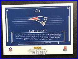 2019 Impeccable TOM BRADY on card auto #1/6 New England Patriots