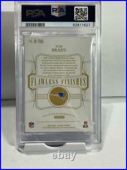 2020 Flawless TOM BRADY Super Bowl Finishes AUTOGRAPH Inscribed /10 PSA 10 POP 1