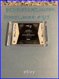 2020 Panini Black Tom Brady Rob Gronkowski Super Bowl XLIX Auto #/5 Tom MVP