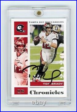 2020 Panini Chronicles Tom Brady Auto #98 COA Tampa Bay Buccaneers