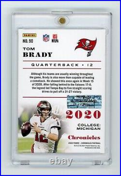 2020 Panini Chronicles Tom Brady Auto #98 COA Tampa Bay Buccaneers