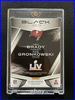 2021 Panini Black Tom Brady & Rob Gronkowski Dual Autograph Super Bowl LIV 2/2