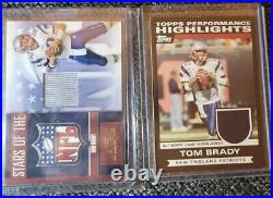 (2) 2007 Topps / Playoff TOM BRADY Game Used Jersey Card Patriots