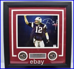 Autographed Signed PSA Tom Brady The Goat New England Patriots Framed 8x10 Photo