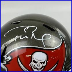 Autographed/Signed TOM BRADY SB LV Buccaneers Full Size Helmet Fanatics COA/LOA