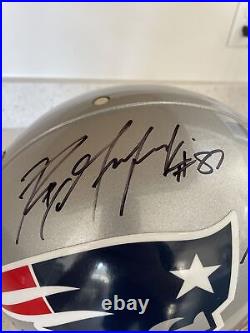 Autographed TOM BRADY WES WELKER ROB GRONKOWSKI New England Patriots F/S Helmet